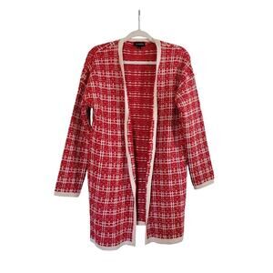 Red Plaid Women's Cardigan